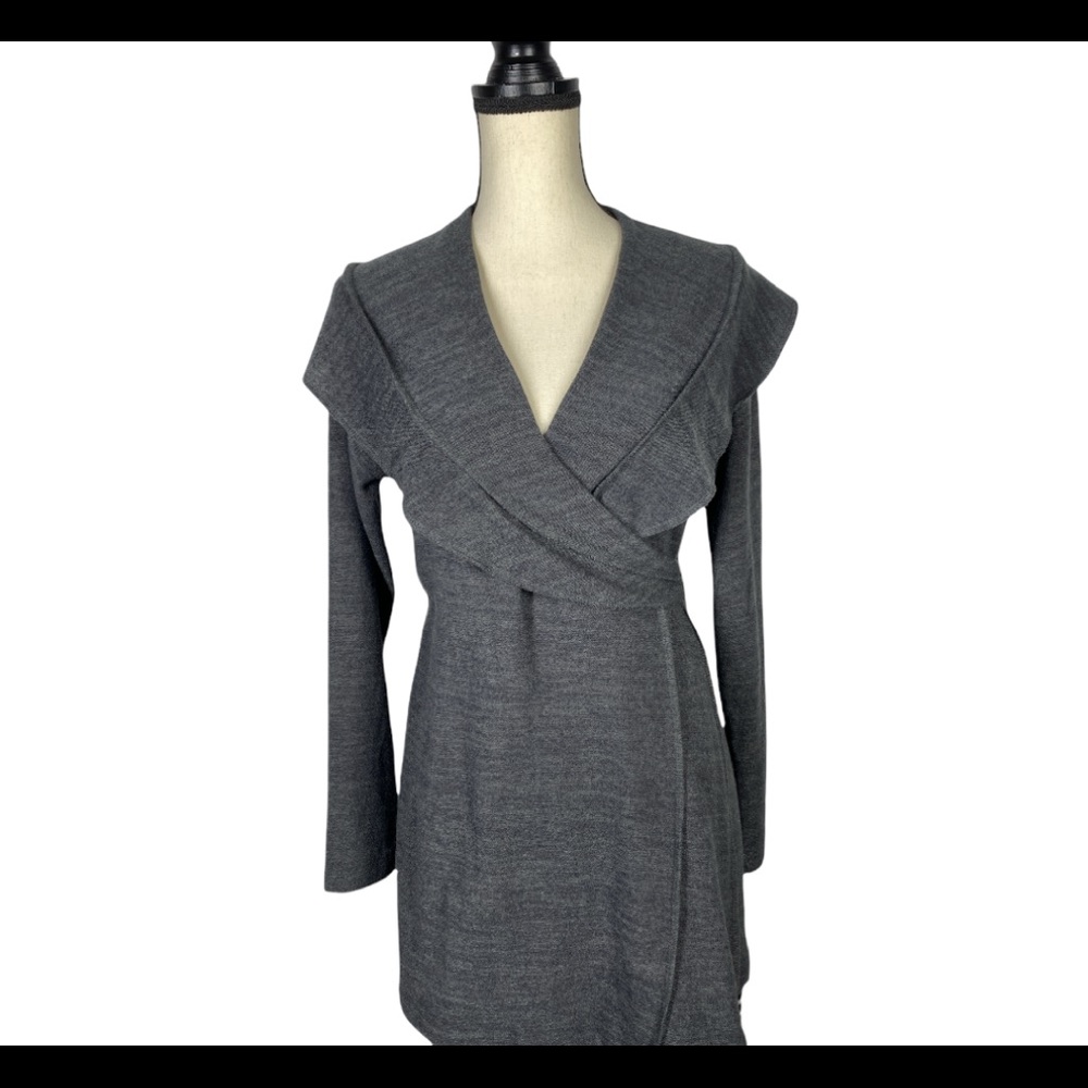 Japanese Weekend Mixed Wrap Tunic Sweater